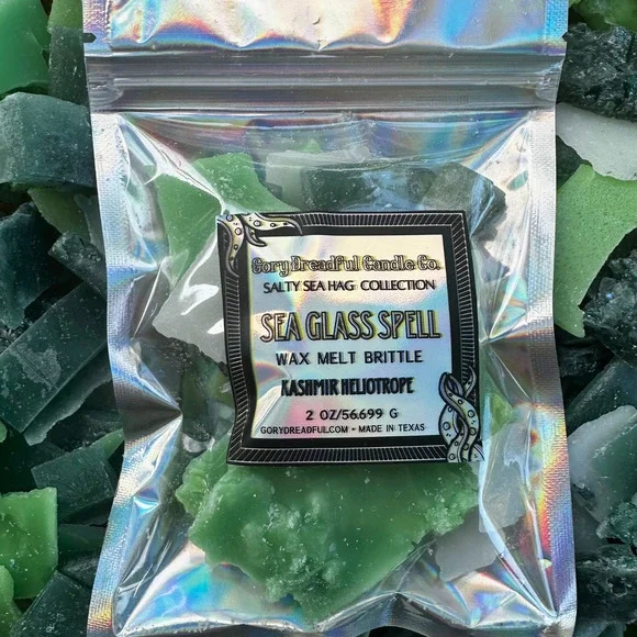 Sea Glass Spell - Wax Melt Brittle Kashmir Woods Helioptrope Black Pepper Scent - Picture 4 of 6